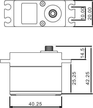 EcoPower WP110T Cored Waterproof High Torque Metal Gear Digital Servo