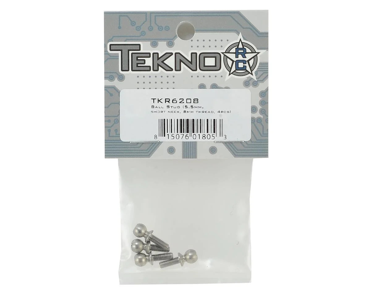 Tekno RC 5.5x8mm Short Neck Ball Studs (4)