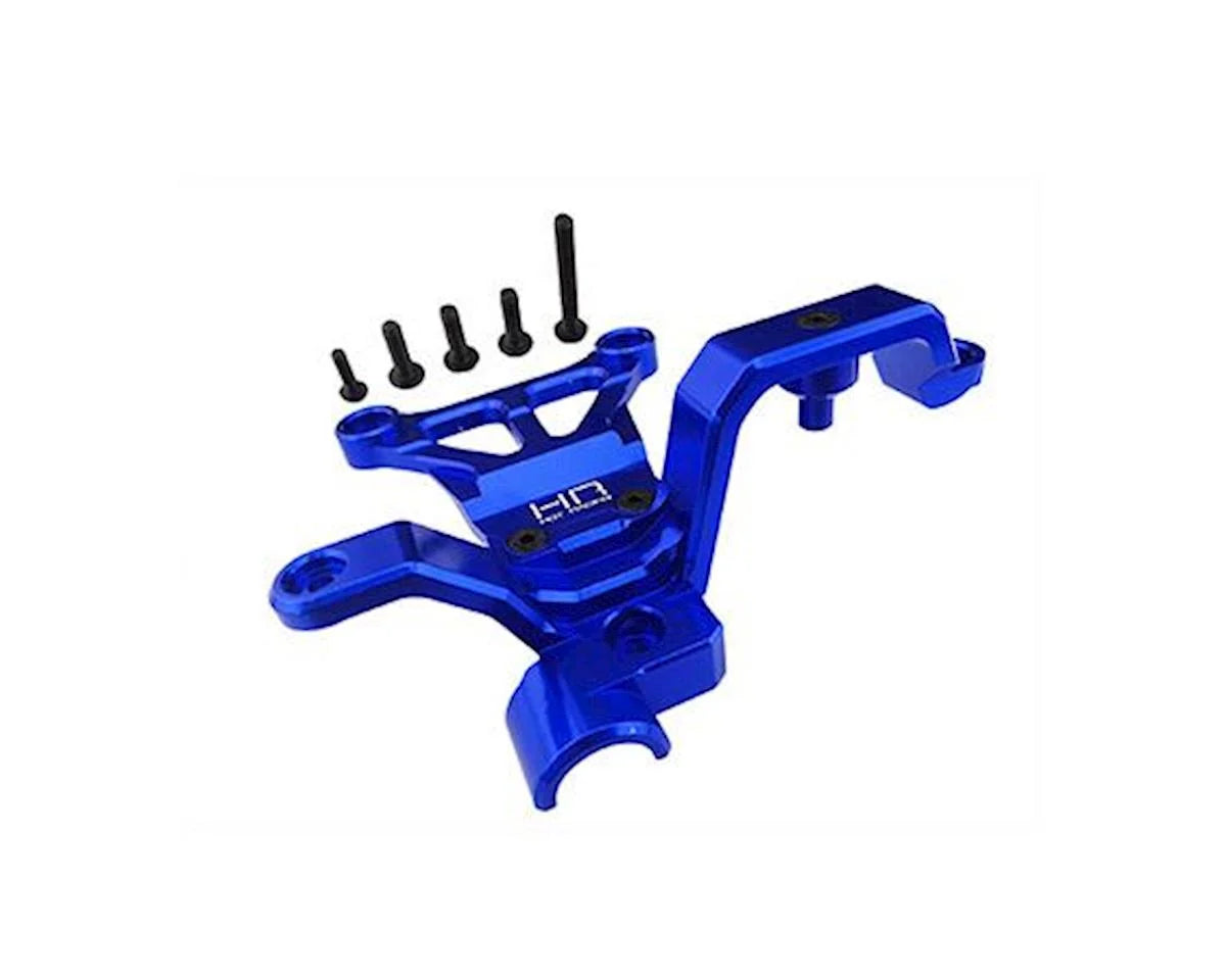 Hot Racing Traxxas X-Maxx - Soporte de dirección para chasis superior delantero de aluminio azul