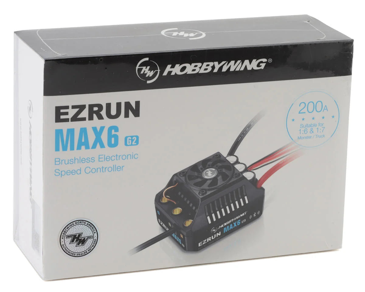 Hobbywing EZRun MAX6 G2 1/6 Waterproof Sensored Brushless ESC (3-8S)