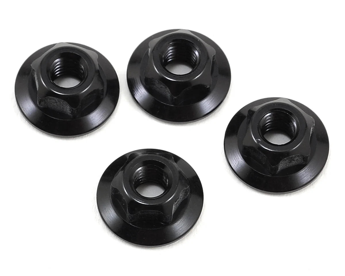 JConcepts Juego de tuercas de rueda dentadas con brida grande de 4 mm (4) (colores surtidos)