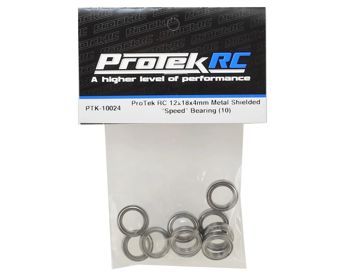 ProTek RC 12x18x4mm Metal Shielded "Speed" Bearing (10)