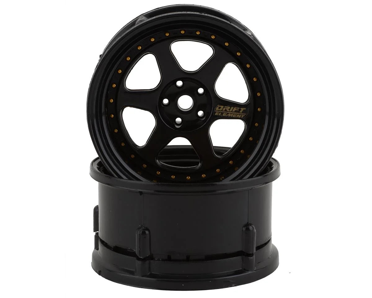 Triple Black & Gold Drift Wheels | 2 Adjustable Offsets